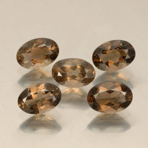 캐럿 천연 스모키 브라운 스모키 쿼츠 보석, 타원형 컷, 5.9×4.1 mm, VS