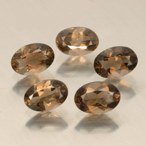 캐럿 천연 스모키 브라운 스모키 쿼츠 보석, 타원형 컷, 5.9×4.1 mm, VS