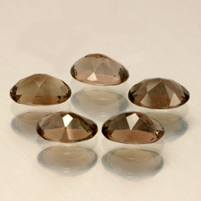 캐럿 천연 스모키 브라운 스모키 쿼츠 보석, 타원형 컷, 5.9×4.1 mm, VS