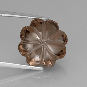 9.71캐럿 천연 스모키 브라운 스모키 쿼츠, 투명한, 14.8×14.7 mm, 투명/반투명
