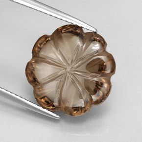 9.08캐럿 천연 라이트 스모키 브라운 스모키 쿼츠, 투명한, 투명/반투명