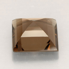 3.95캐럿 천연 스모키 브라운 스모키 쿼츠, 스퀘어, 10.1×10 mm, VVS