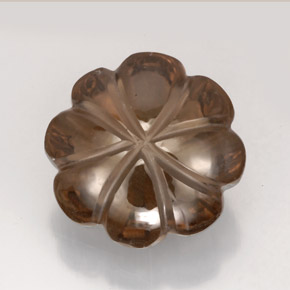 10.82캐럿 천연 스모키 브라운 스모키 쿼츠, 투명한, 14.6×14.5 mm, 투명/반투명