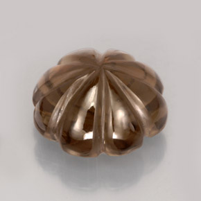 10.82캐럿 천연 스모키 브라운 스모키 쿼츠, 투명한, 14.6×14.5 mm, 투명/반투명