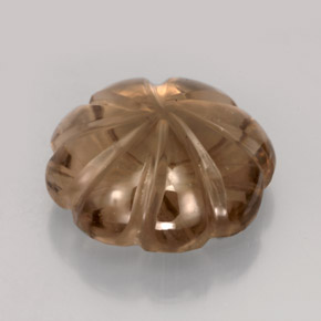 12.02캐럿 천연 스모키 브라운 스모키 쿼츠, 투명한, 15.7×15.5 mm, 투명/반투명