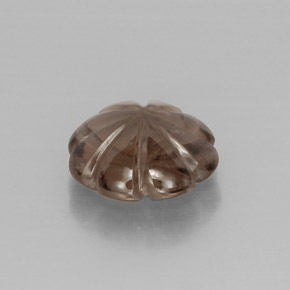 8.66캐럿 천연 스모키 브라운 스모키 쿼츠, 투명한, 14.5×14.3 mm, 투명/반투명
