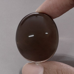 68.97캐럿 천연 스모키 브라운 스모키 쿼츠, 투명한, 28.1×23.7 mm, 투명/반투명