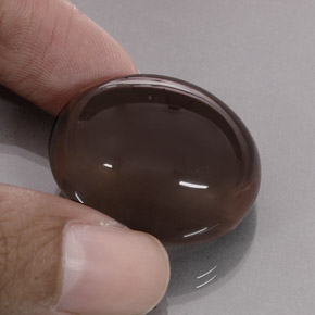 68.97캐럿 천연 스모키 브라운 스모키 쿼츠, 투명한, 28.1×23.7 mm, 투명/반투명