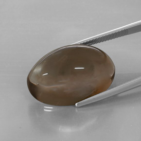 32.73캐럿 천연 스모키 브라운 스모키 쿼츠, 투명한, 24.2×16 mm, 투명/반투명