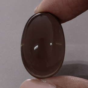 31.15캐럿 천연 스모키 브라운 스모키 쿼츠, 투명한, 23.7×15.8 mm, 투명/반투명