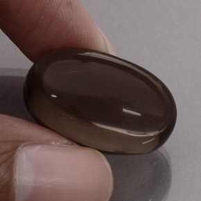 31.15캐럿 천연 스모키 브라운 스모키 쿼츠, 투명한, 23.7×15.8 mm, 투명/반투명