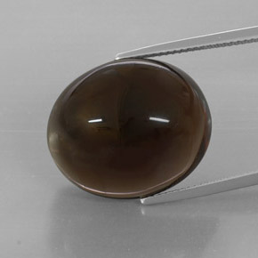 32.19캐럿 천연 스모키 브라운 스모키 쿼츠, 투명한, 29.1×17.7 mm, 투명/반투명