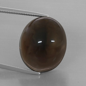 32.19캐럿 천연 스모키 브라운 스모키 쿼츠, 투명한, 29.1×17.7 mm, 투명/반투명