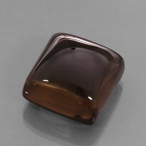44.13캐럿 천연 스모키 브라운 스모키 쿼츠, 투명한, 19×18.9 mm, 투명/반투명