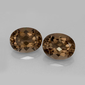 캐럿 천연 스모키 브라운 스모키 쿼츠 보석, 타원형 컷, 10.1×8.2 mm, VVS-VS