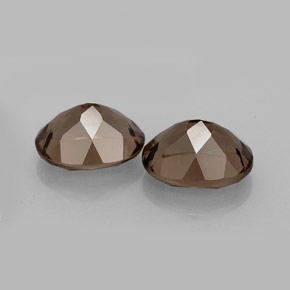 캐럿 천연 스모키 브라운 스모키 쿼츠 보석, 타원형 컷, 10.1×8.2 mm, VVS-VS
