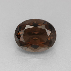 2.75캐럿 천연 스모키 브라운 스모키 쿼츠, 타원형 컷, 10.1×8.1 mm, VVS-VS