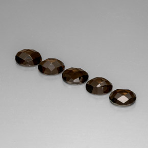 캐럿 천연 스모키 브라운 스모키 쿼츠 보석, 투명한, 7.1×5.1 mm, 투명/반투명