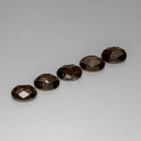 캐럿 천연 스모키 브라운 스모키 쿼츠 보석, 투명한, 7.1×5.1 mm, 투명/반투명