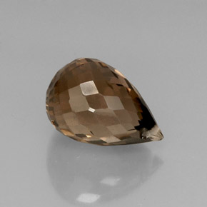 5.83캐럿 천연 스모키 브라운 스모키 쿼츠, 브리올레트, 13.2×8.8 mm, VVS-VS
