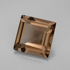 3.70캐럿 천연 스모키 브라운 스모키 쿼츠, 스퀘어, 10×10 mm, VS
