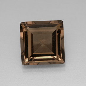 4.05캐럿 천연 스모키 브라운 스모키 쿼츠, 스퀘어, 10.1×10 mm, VS