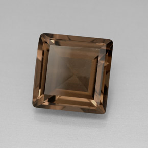 4.05캐럿 천연 스모키 브라운 스모키 쿼츠, 스퀘어, 10.1×10 mm, VS