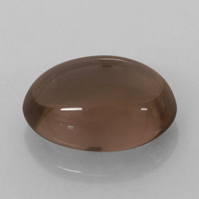 3.52캐럿 천연 스모키 브라운 스모키 쿼츠, 타원형 컷, 11.6×8.1 mm, 투명한