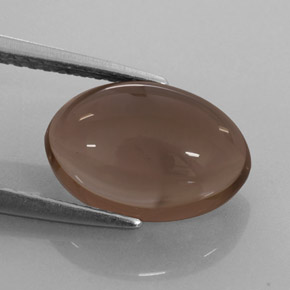 3.67캐럿 천연 스모키 브라운 스모키 쿼츠, 타원형 컷, 12×8.2 mm, 투명한