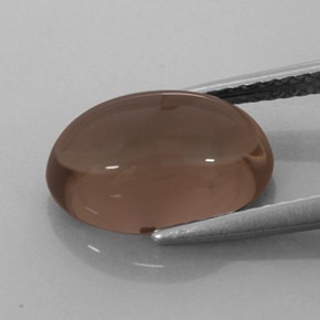 3.67캐럿 천연 스모키 브라운 스모키 쿼츠, 타원형 컷, 12×8.2 mm, 투명한