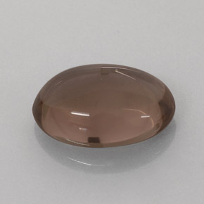 3.17캐럿 천연 스모키 브라운 스모키 쿼츠, 타원형 컷, 11.8×8.2 mm, 투명한