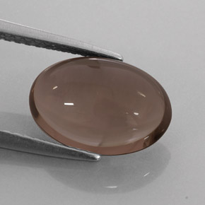 3.17캐럿 천연 스모키 브라운 스모키 쿼츠, 타원형 컷, 11.8×8.2 mm, 투명한