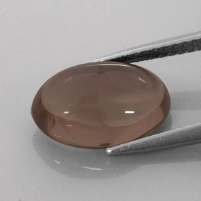 3.17캐럿 천연 스모키 브라운 스모키 쿼츠, 타원형 컷, 11.8×8.2 mm, 투명한