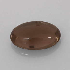 3.08캐럿 천연 스모키 브라운 스모키 쿼츠, 타원형 컷, 12.1×8.1 mm, 투명한