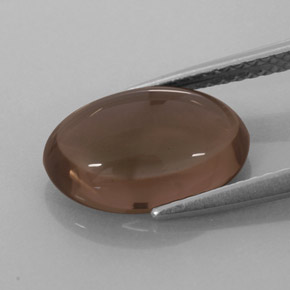 3.08캐럿 천연 스모키 브라운 스모키 쿼츠, 타원형 컷, 12.1×8.1 mm, 투명한