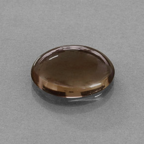 3.28캐럿 천연 스모키 브라운 스모키 쿼츠, 타원형 컷, 12×8.1 mm, 투명한