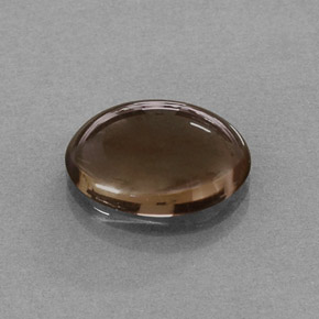 3.28캐럿 천연 스모키 브라운 스모키 쿼츠, 타원형 컷, 12×8.1 mm, 투명한