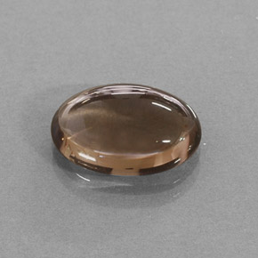 3.43캐럿 천연 스모키 브라운 스모키 쿼츠, 타원형 컷, 12.1×8.2 mm, 투명한
