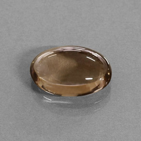 3.17캐럿 천연 스모키 브라운 스모키 쿼츠, 타원형 컷, 11.8×8 mm, 투명한