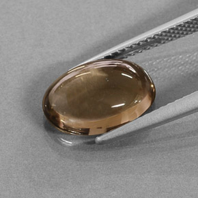 3.17캐럿 천연 스모키 브라운 스모키 쿼츠, 타원형 컷, 11.8×8 mm, 투명한