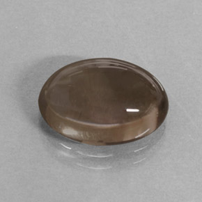 3.61캐럿 천연 스모키 브라운 스모키 쿼츠, 타원형 컷, 11.8×8.2 mm, 투명한