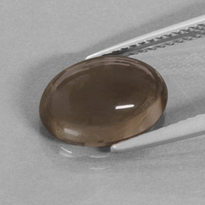 3.61캐럿 천연 스모키 브라운 스모키 쿼츠, 타원형 컷, 11.8×8.2 mm, 투명한