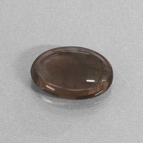 3.50캐럿 천연 스모키 브라운 스모키 쿼츠, 타원형 컷, 12.1×8.2 mm, 투명한