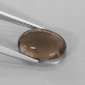 3.59캐럿 천연 스모키 브라운 스모키 쿼츠, 타원형 컷, 12.1×8.3 mm, 투명한
