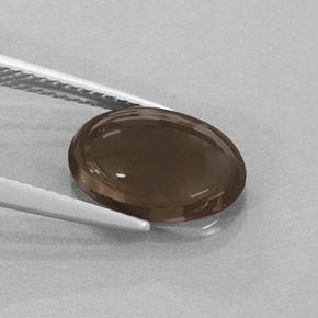 2.97캐럿 천연 스모키 브라운 스모키 쿼츠, 타원형 컷, 11.9×8 mm, 투명한