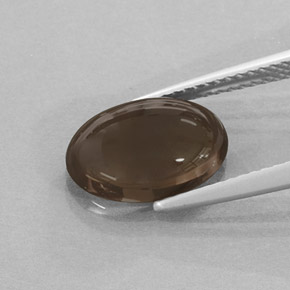 2.97캐럿 천연 스모키 브라운 스모키 쿼츠, 타원형 컷, 11.9×8 mm, 투명한