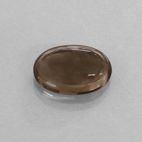3.24캐럿 천연 스모키 브라운 스모키 쿼츠, 타원형 컷, 11.7×8.1 mm, 투명한
