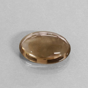 3.42캐럿 천연 스모키 브라운 스모키 쿼츠, 타원형 컷, 12.3×8.2 mm, 투명한