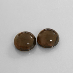 캐럿 천연 스모키 브라운 스모키 쿼츠 보석, 투명한, 12.19 mm, 투명/반투명