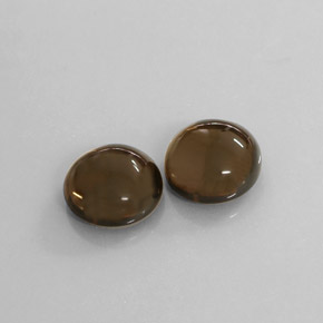 캐럿 천연 스모키 브라운 스모키 쿼츠 보석, 투명한, 12.07 mm, 투명/반투명
